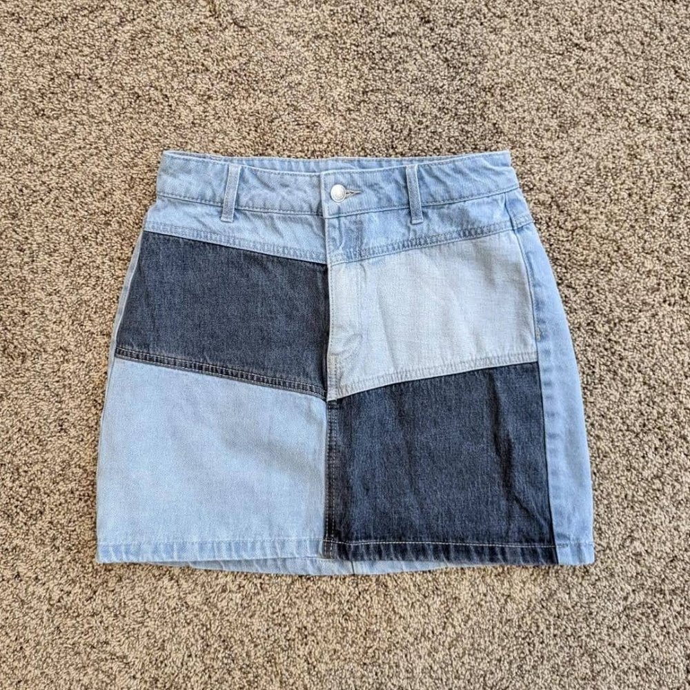 Wild Fable | Color-block Denim Skirt